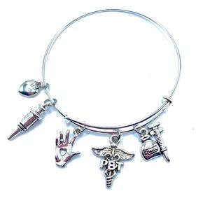 Phlebotomist Charm Bracelet PBT Phlebotomy Gift